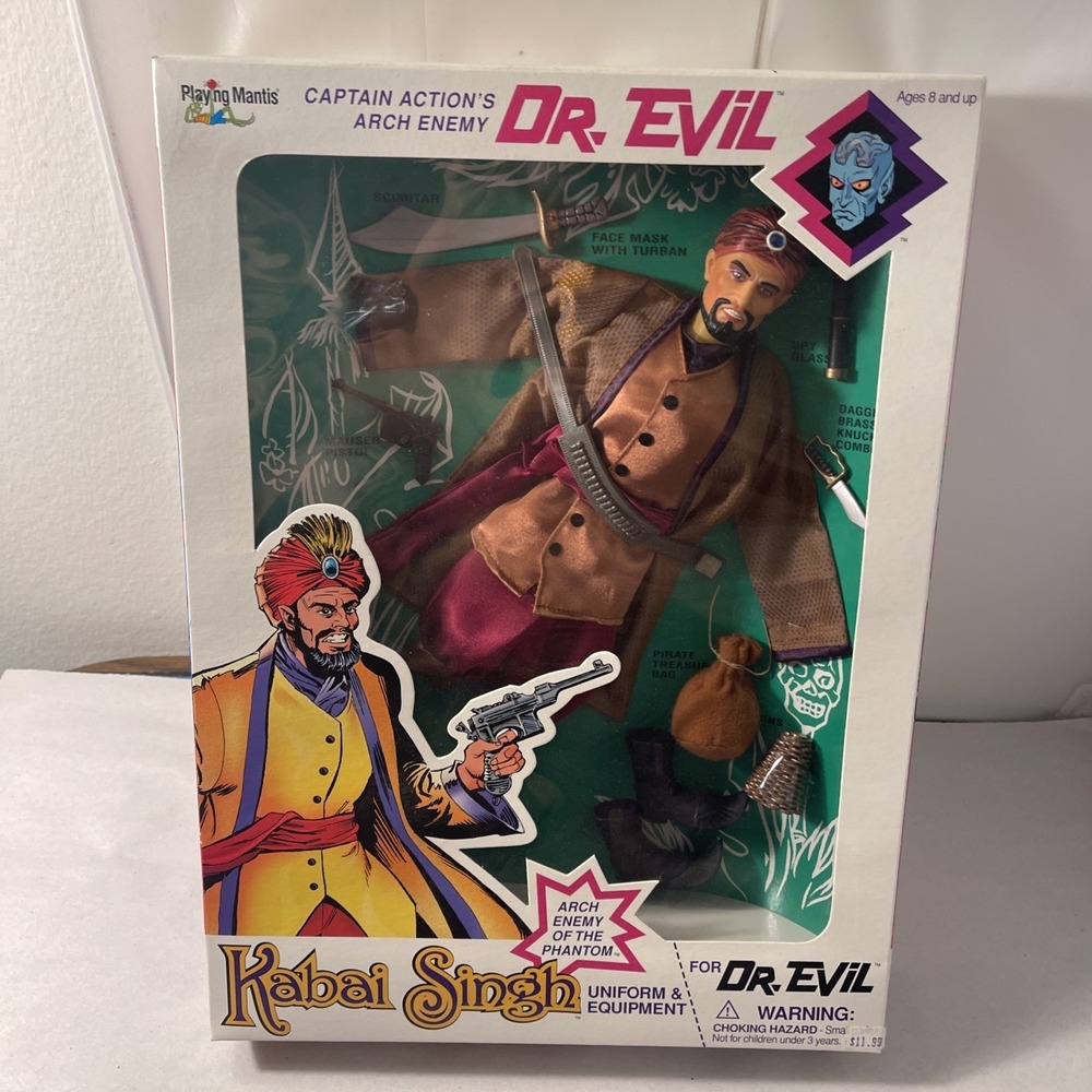 Kabai Singh Uniform & Equipment Captain Action Dr Evil Playing Mantis 1999 New - Picture 9 of 16